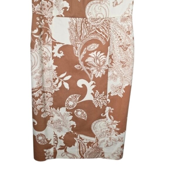 Talbots Paisley Sheath Knee Length Dress Size 8 - Picture 3 of 10